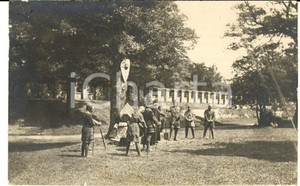 Cartolina originale da collezione Agosto 1924 SAALBURG Festival TEATRO  Guerrieri medievali  Foto cartolina RARA 1