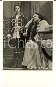 Cartolina originale da collezione 1930 ca GERMANIA TEATRO Scena con padrona e servo  Foto cartolina VINTAGE 1