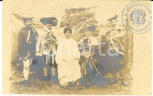 Cartolina originale da collezione 1910 ca BURGLENGENFELD  Liederkranz  Coro maschile in costume  Foto VINTAGE 1