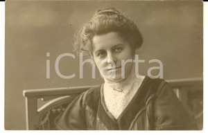 Fotografia d epoca originale 1910 ca GERMANIA Ritratto di Clara HESSELAND Foto cartolina VINTAGE 1