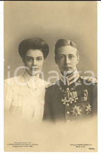 Cartolina originale da collezione 1905 GERMANY Kronprinzenpaar  Wilhelm von PreuÃŸen  Cecilie Postcard 1