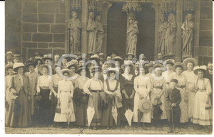 Fotografia d epoca originale 1910 MOSBACH Le donne del coro della chiesa  Kirchenchor  Foto cartolina RARA 1