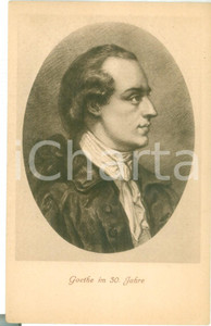 Cartolina originale da collezione 1910 ca ARTE Ritratto Johann Wolfgang GOETHE a trent anni Cartolina illustrata 1