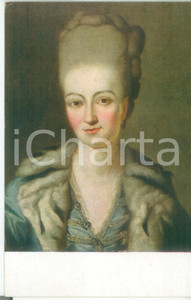 Cartolina originale da collezione 1910 ca ARTE Ritratto Anna Katharina SCHONKOPF di Anton GRAFF Vintage postcard 1