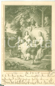 Cartolina originale da collezione 1908 ARTE FRIEDERIKE  Illustrazione di Wilhelm VON KAULBACH Cartolina vintage 1
