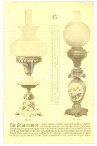 Cartolina originale da collezione 1910 ca DRESDEN Kretzschmar & BÃ¶senberg  Die Solarlampe Vintage postcard 1