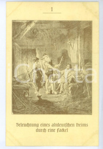 Cartolina originale da collezione 1910 ca DRESDEN Illustration  Beleuchtung mit eine Fackel Vintage postcard 1