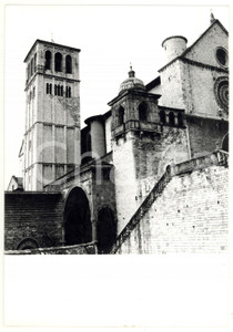 Fotografia d epoca originale 1979 ASSISI Basilica di San Francesco  Veduta del campanile Foto 13x18 cm 1