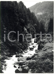 Fotografia d epoca originale 1977 VALLE DEL CAFFARO Veduta di una cascatella Foto VINTAGE 18x24 1