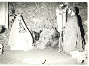 Fotografia d epoca originale 1976 VITERBO Santuario di Santa Maria della Quercia  Presepe Foto 18x13 cm 1