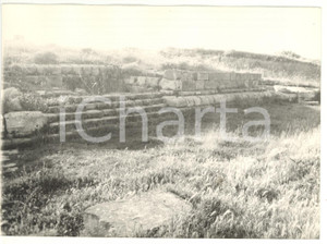 Fotografia d epoca originale 1976 TARQUINIA VT Ara della Regina  Basamento di un tempio Fotografia 18x13 1