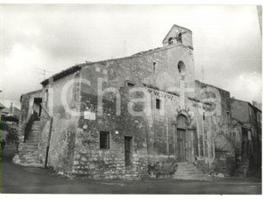 Fotografia d epoca originale 1981 TARQUINIA VT Facciata della chiesa di San Martino Foto VINTAGE 18x13 1