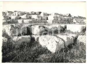 Fotografia d epoca originale 1976 TARQUINIA VT Ara della Regina  Blocchi di pietra regolari  Foto 18x13 1