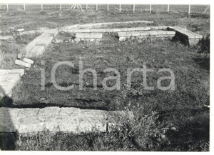 Fotografia d epoca originale 1978 VITERBO  ACQUAROSSA Sito archeologico  Resti di abitazioni etrusche 1