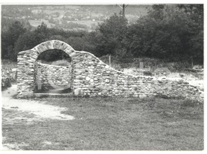 Fotografia d epoca originale 1979 AGUNTUM AUSTRIA Rovine delle terme romane Foto VINTAGE 18x13 cm 1