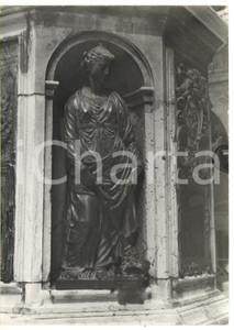 Fotografia d epoca originale 1969 LORETO Basilica della Santa Casa  Statua in bronzo Foto VINTAGE 13x18 cm 1