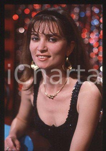 Fotografia d epoca originale Cristiana BORGHI  RAI DUE Portrait of an actress 1985 ca  35mm vintage slide 3 1