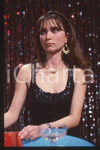 Fotografia d epoca originale Cristiana BORGHI  RAI DUE Portrait of an actress 1985 ca  35mm vintage slide 4 1