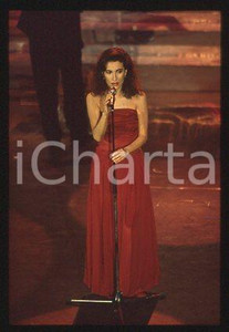 Fotografia d epoca originale Grazia DI MICHELE  SANREMO Singersongwriter 1991  35 mm vintage slide 31 1
