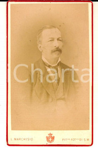 Fotografia d epoca originale 1880 ca TORINO Ritratto dell avv. Gustavo BRUNI Fotografia MARCHISIO CDV 1