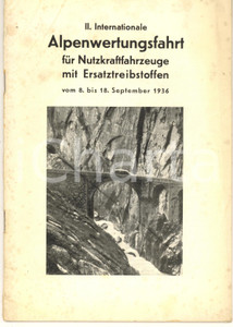 Libro, pubblicazione d epoca 1936 INTERNATIONALE Alpenwertungsfahrt fÃ¼r Nutzkraftfahrzeuge  Volume 8 nÂ° 18 1