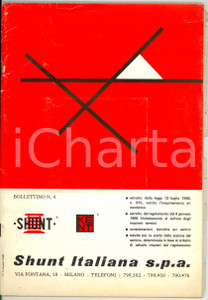 Libro, pubblicazione d epoca 1968 MILANO Via Fontana 18 Shunt Italiana SpA  Legge contro l inquinamento 1