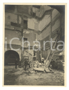 Fotografia d epoca originale 1945 MILANO TEATRO ALLA SCALA Ricostruzione post bombardamento: cantiere FOTO 1