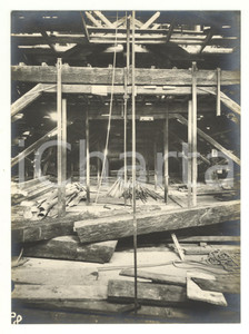 Fotografia d epoca originale 1945 MILANO TEATRO ALLA SCALA Ricostruzione post bombardamento: strutture FOTO 1
