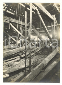 Fotografia d epoca originale 1945 MILANO TEATRO ALLA SCALA Ricostruzione post bombardamento, cantiere FOTO 1