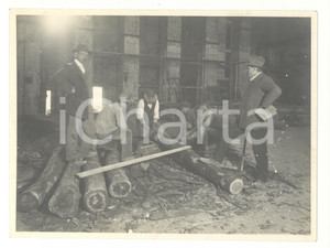 Fotografia d epoca originale 1945 MILANO TEATRO ALLA SCALA Ricostruzione post bombardamento; cantiere FOTO 1