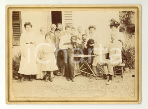 Fotografia d epoca originale 5 luglio 1908 SEREGNO Una festa in famiglia con i cani  Foto 18x14 cm 1