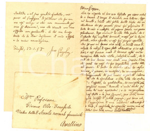 Autografo originale 1893 TRIESTE Giuseppe GARZOLINI e la galera della dirigenza scolastica AUTOGRAFO 1