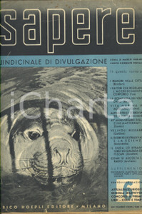 Giornale, rivista storica 1935 SAPERE Segreto di Stradivari e la scienza  Rivista anno XIII nÂ° 6  HOEPLI 1