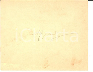 Autografo originale 1890 ca CATANIA ? Biglietto con firma Mario RAPISARDI  AUTOGRAFO 1
