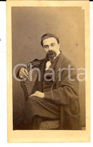 Fotografia d epoca originale 1870 ca COMO Famiglia DE CAPITANI  Ritratto maschile  Foto VANINI CDV 1