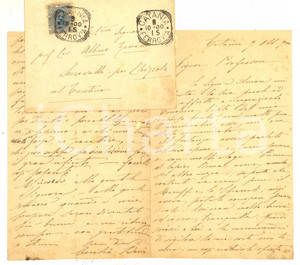 Autografo originale 1900 CATANIA Cecilia DENI indignata per l esito di un concorso AUTOGRAFO 1