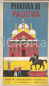 Mappa, planimetria storica 1965 ca PADOVA Piantina della città  Istituto geografico VISCEGLIA  ROMA 10x19 1
