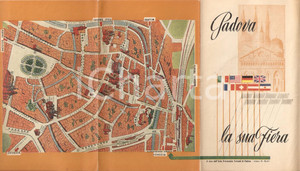 Mappa, planimetria storica 1951 PADOVA e la sua Fiera  Pieghevole Ente provinciale turismo di Padova 1