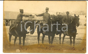Fotografia d epoca originale 1919 VERONA Ritratto ten. col. PREDA a cavallo durante consegna dispaccio Foto 1