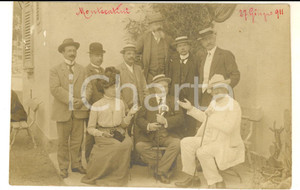 Fotografia d epoca originale 1911 MONTECATINI PT Gruppo di villeggianti alle terme Foto GOIORANI CURIOSA 1