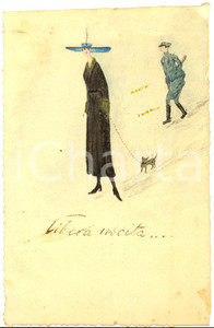 Opera d’arte autentica 1920 ca ARTE Libera uscita  L ufficiale e la signora  Acquerello su carta 1 Opera d’arte autentica 1920 ca ARTE Libera uscita  L ufficiale e la signora  Acquerello su carta 1