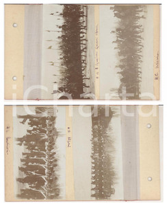 Fotografia d epoca originale 1898 Area di PAVIA Parata ALPINI  CARABINIERI  LANCIERI  Artiglieria  2 foto 1