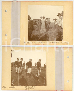 Fotografia d epoca originale 1899 PIEMONTE Grandi Manovre  CAVALLERIA Col. BARATTIERI DI SAN PIETRO  2 Foto 1
