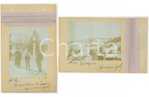 Fotografia d epoca originale Gennaio 1905 LANZO D INTELVI  AROGNO  Vedute sotto la neve  Lotto 2 foto 1