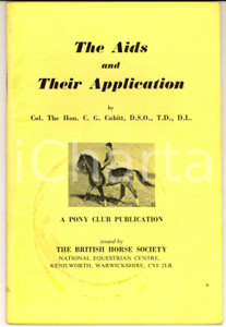 Libro, pubblicazione d epoca 1972 C. G. CUBITT The aids and their application  PONY CLUB Film strip book nÂ°9 1
