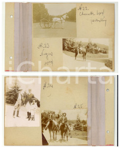 Fotografia d epoca originale 1904 LANZO INTELVI Cavalli montati e con calesse  Lotto 4 foto VINTAGE 1