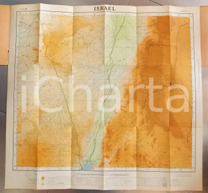 Mappa, planimetria storica 1957 MINISTRY OF LABOUR Cartina di Israele  Sheet 3  70x70 cm 1