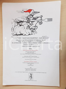 Materiale pubblicitario d’epoca 1996 PALIO DI ASTI Locandina Natale SAN MARTINO / SAN ROCCO ill. GUARENE 60/70 1