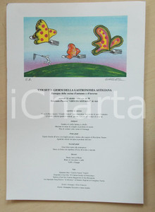 Materiale pubblicitario d’epoca 1994 ASTI Locandina Sette Giorni Gastronomia Astigiana ill. GUARENE Autografo 1