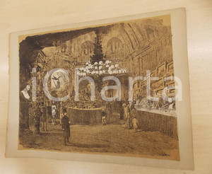Stampa, bozzetto originale 1880 ca MONTEMERLO Novena 1879  Esposizione premi della lotteria  Stampa 1